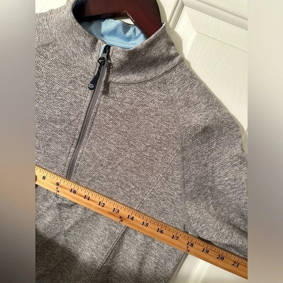 EUC SOUTHERN TIDE Ladies Large Gray 1/4 Zip Stretchy Pullover Thumbholes CLEAN - Picture 4 of 9